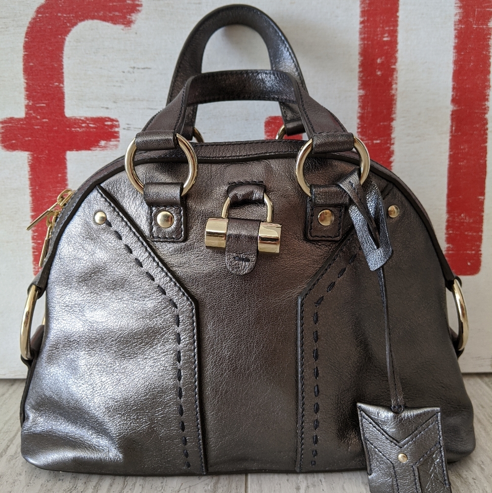Yves Saint Laurent Metallic Leather Muse Bag